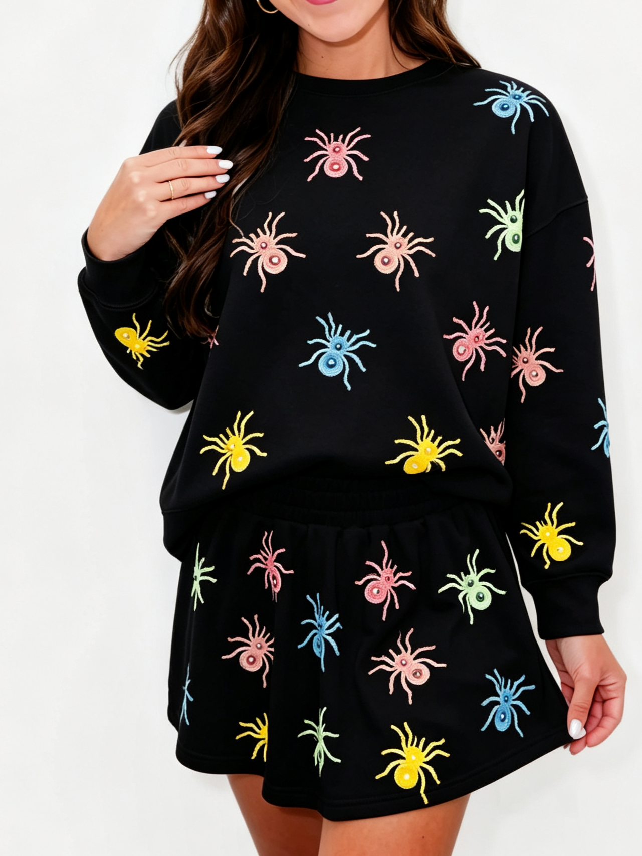 Women's Colorful Spider Matching Outfit