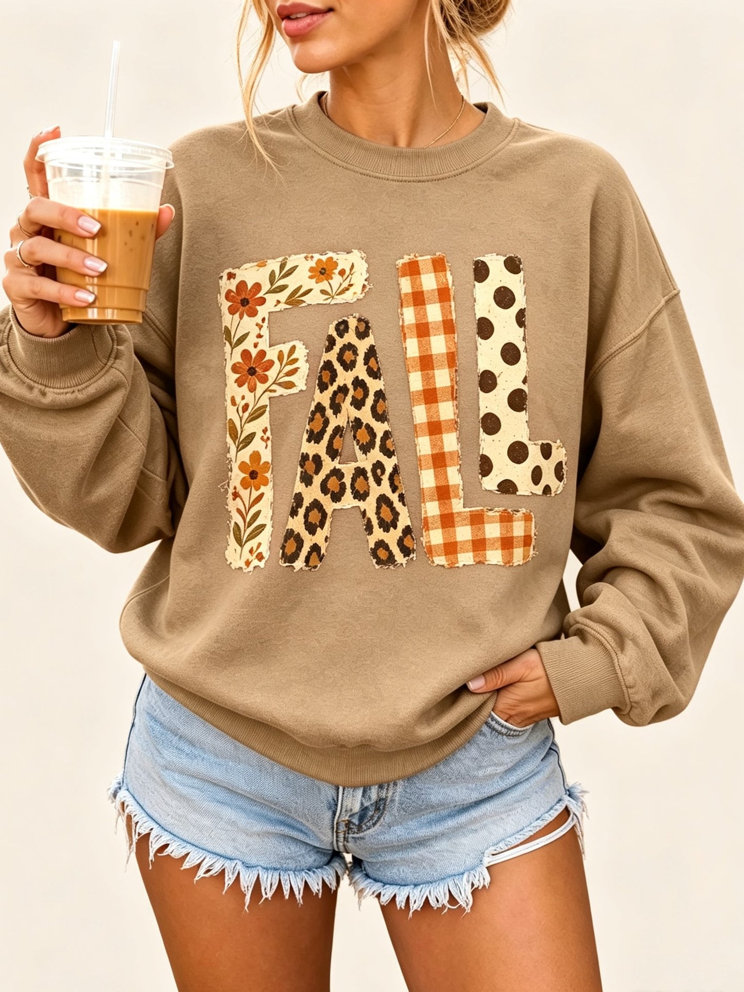 Women's Vintage Fall Letter Print Casual Sweatshirt