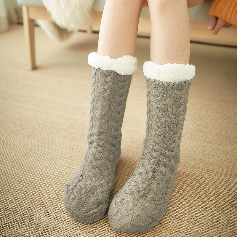 New Winter Velvet Warm Floor Socks