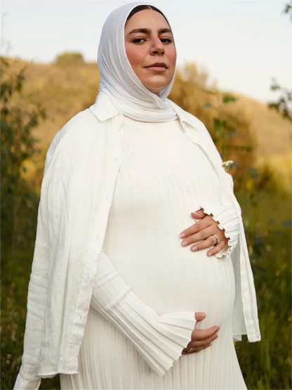 Fall New Sleeved Knit Midi Dress