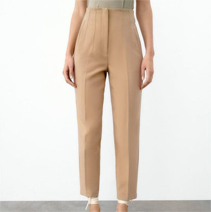 Multi-line Temperament High Waist Trousers