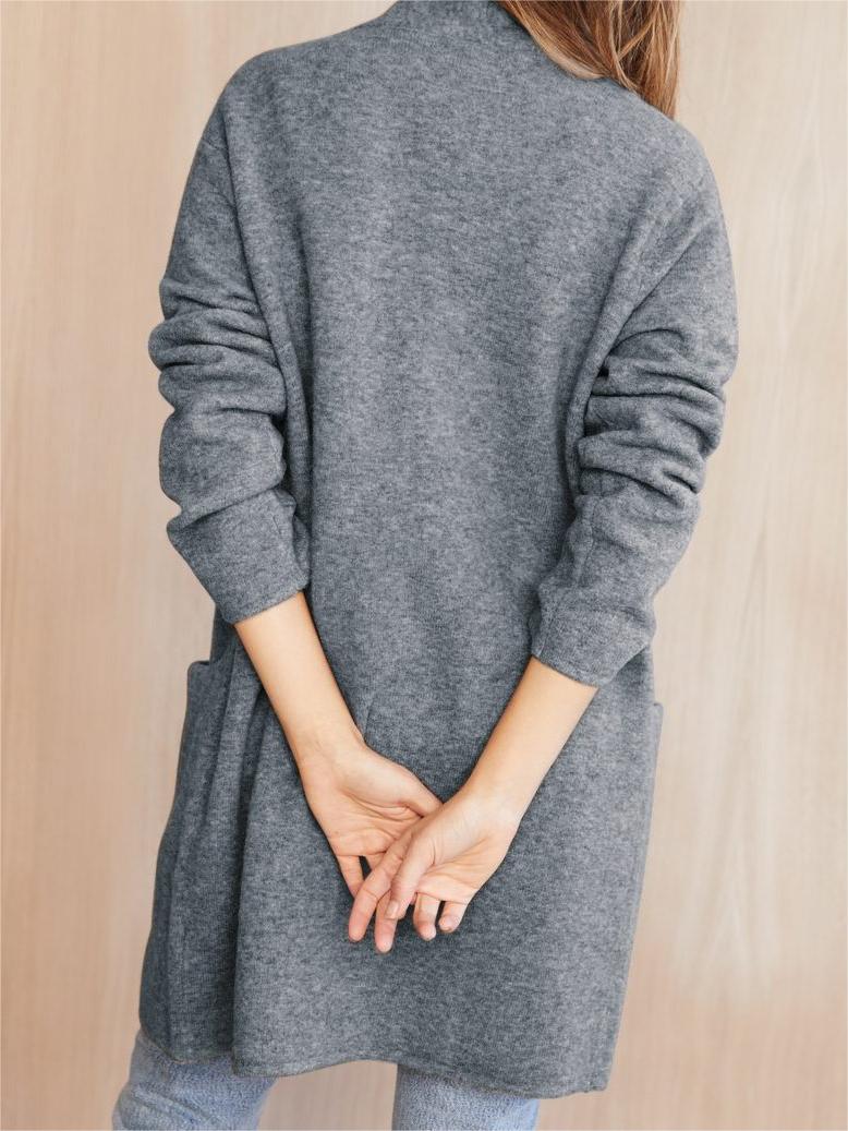 New Long Patch Pocket Sweater Coat