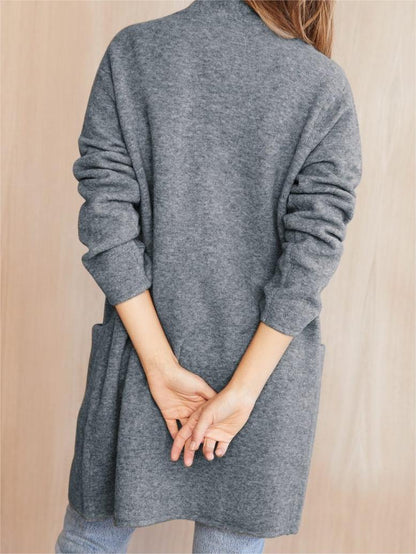 New Long Patch Pocket Sweater Coat