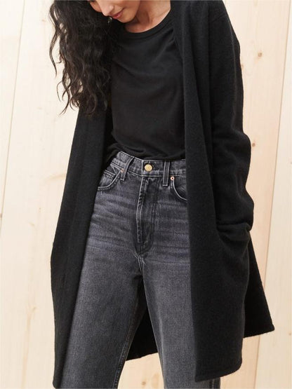 New Long Patch Pocket Sweater Coat