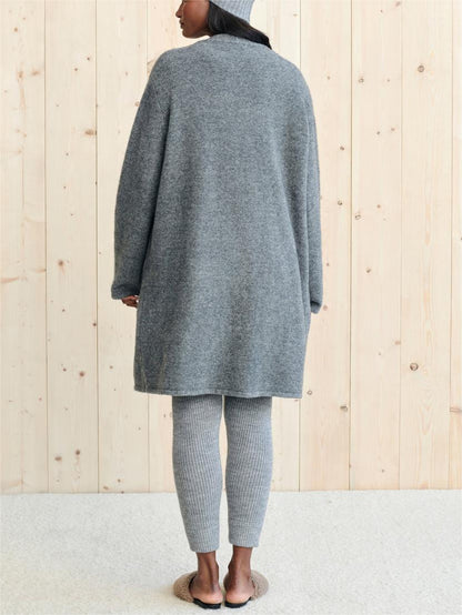 New Long Patch Pocket Sweater Coat