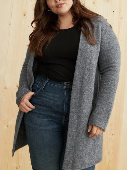 New Long Patch Pocket Sweater Coat