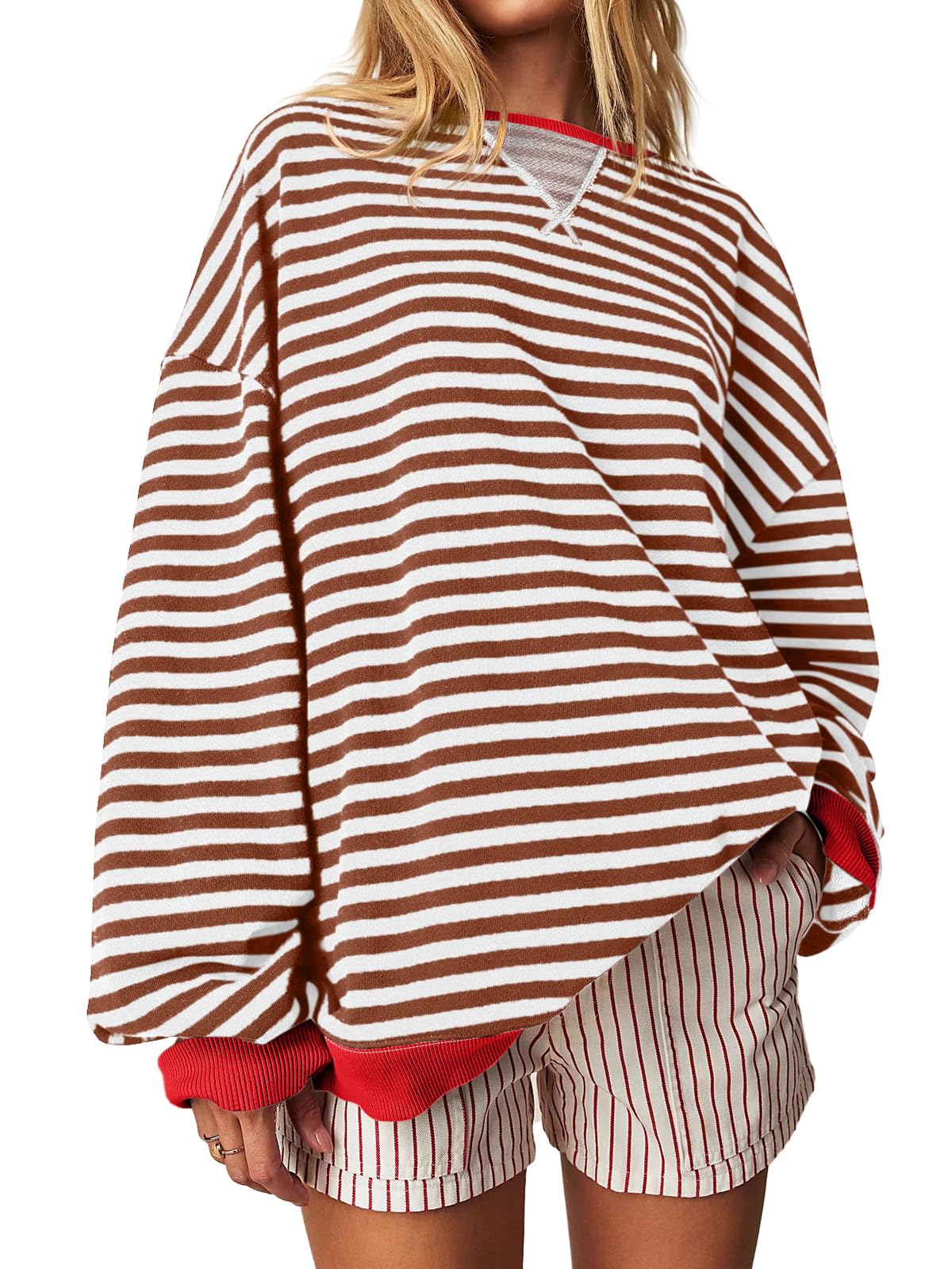 Women's Striped Oversized Sweatshirt
