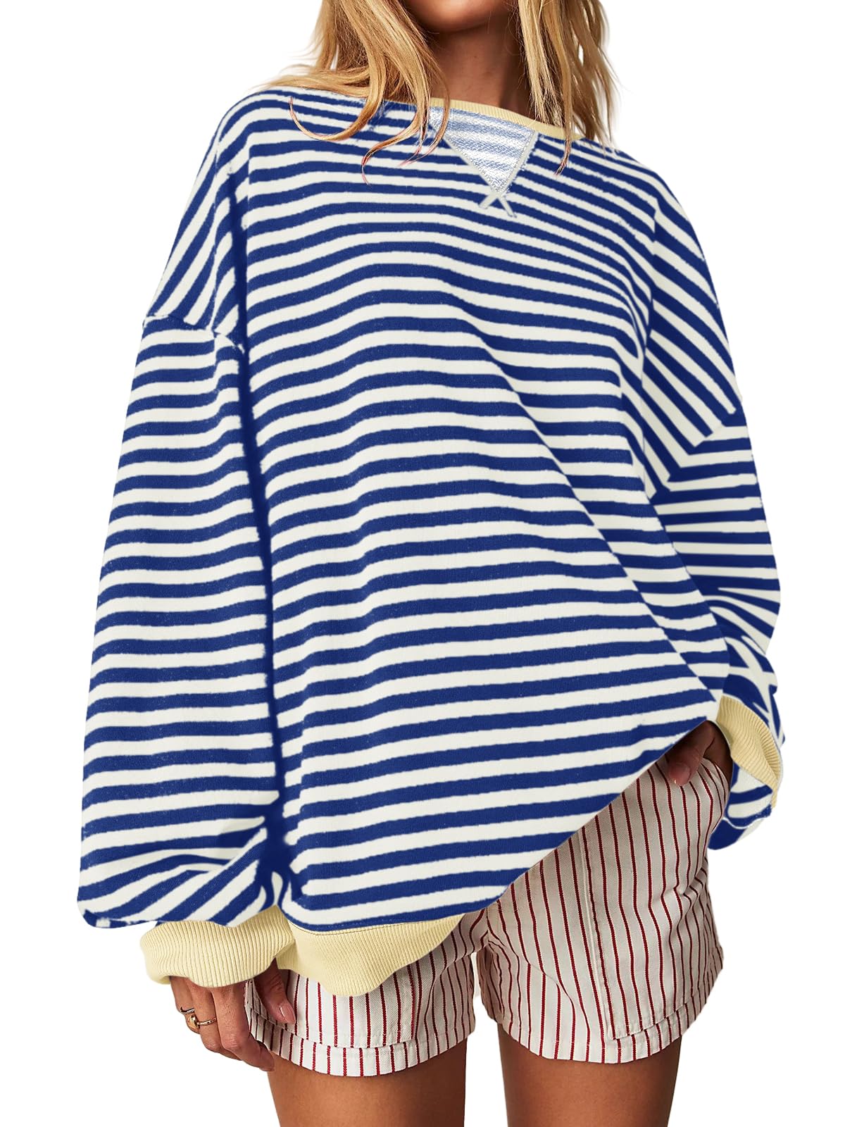 Women's Striped Oversized Sweatshirt