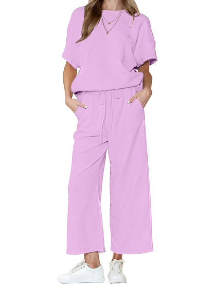 Women's Textured Luxury Lounge Set