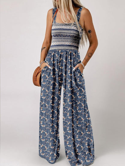 Women's Boho Floral Jumpsuit