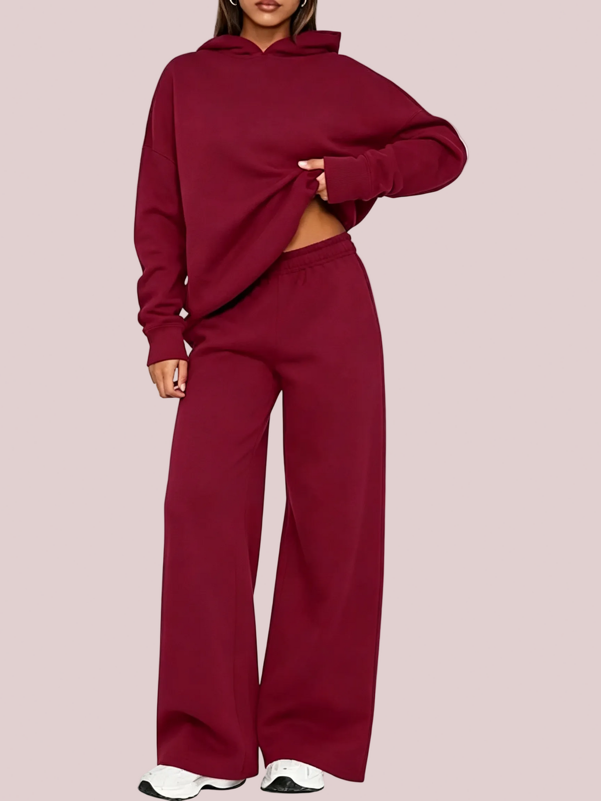 Women's 2-Piece Oversized Hoodie & Wide Leg Sweatpants Set