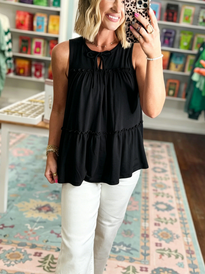 Women's Elegant Bow Tie Sleeveless Top
