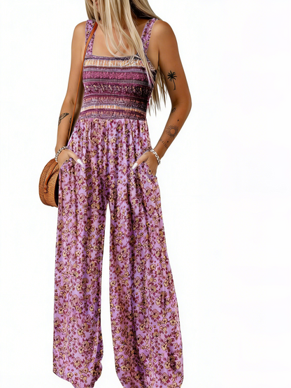 Women's Boho Floral Jumpsuit