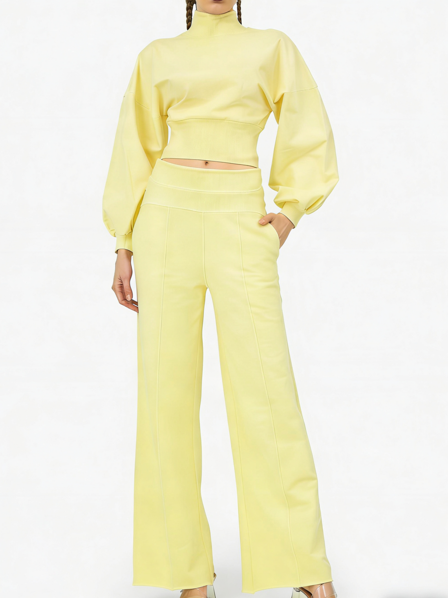 Women's Turtleneck Casual Two-Piece Set