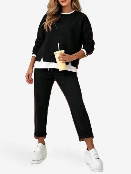 Women's Fake Two‑Piece Sweatshirt Set