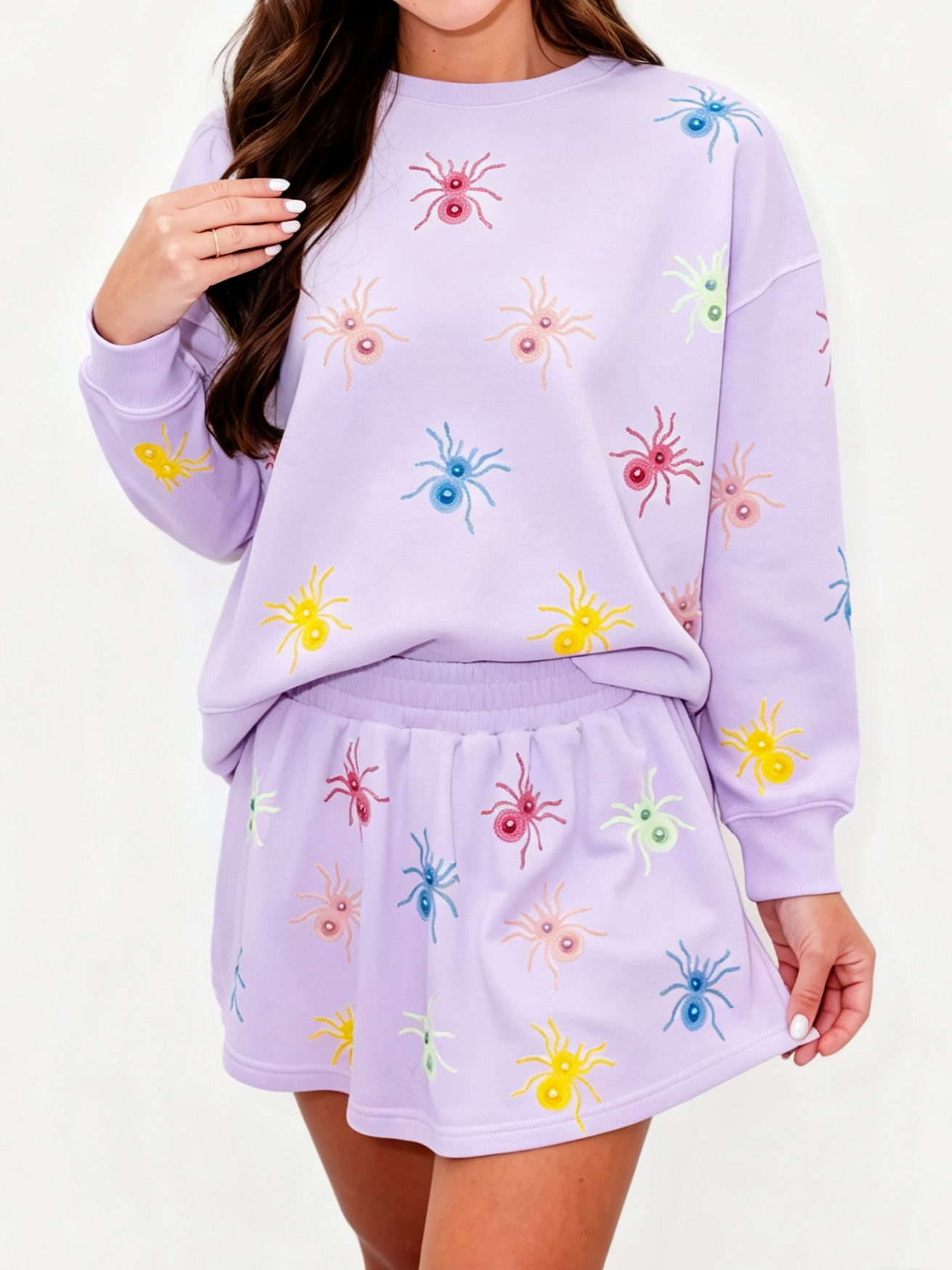 Women's Colorful Spider Matching Outfit
