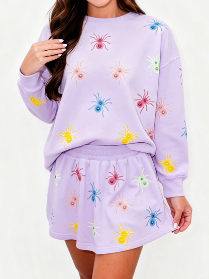 Women's Colorful Spider Matching Outfit