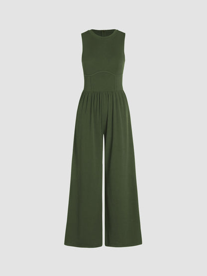 Sleeveless Tank Top Casual Jumpsuit