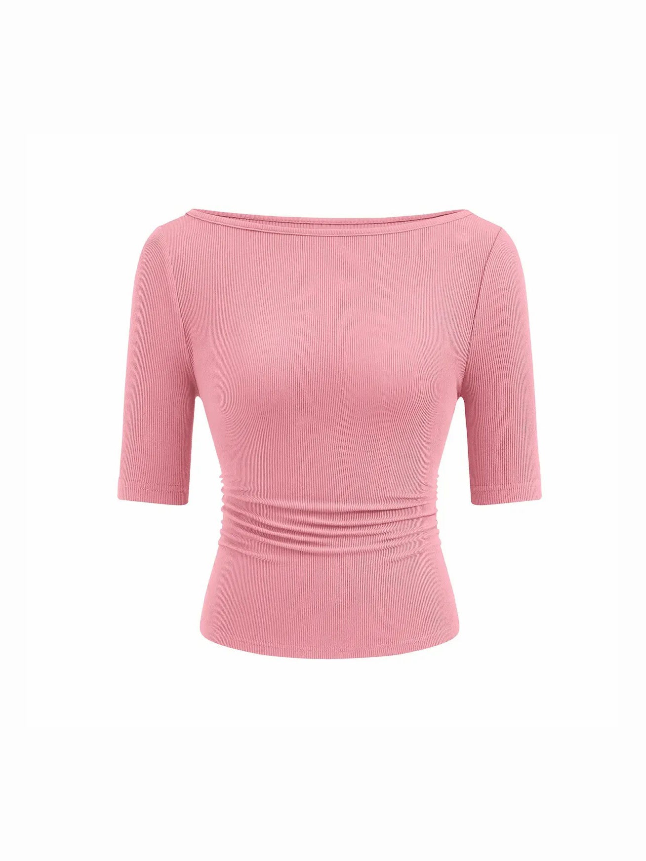 Women’s Basic Stretch Slim Fit Crew Neck T‑Shirt