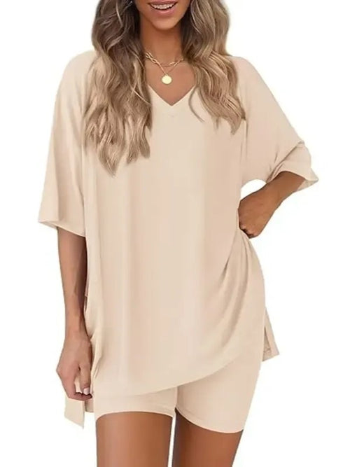 Women's Loose Dolman Short Sleeve Matching Set