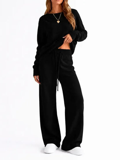 Women Casual Knit Matching Loungewear Set