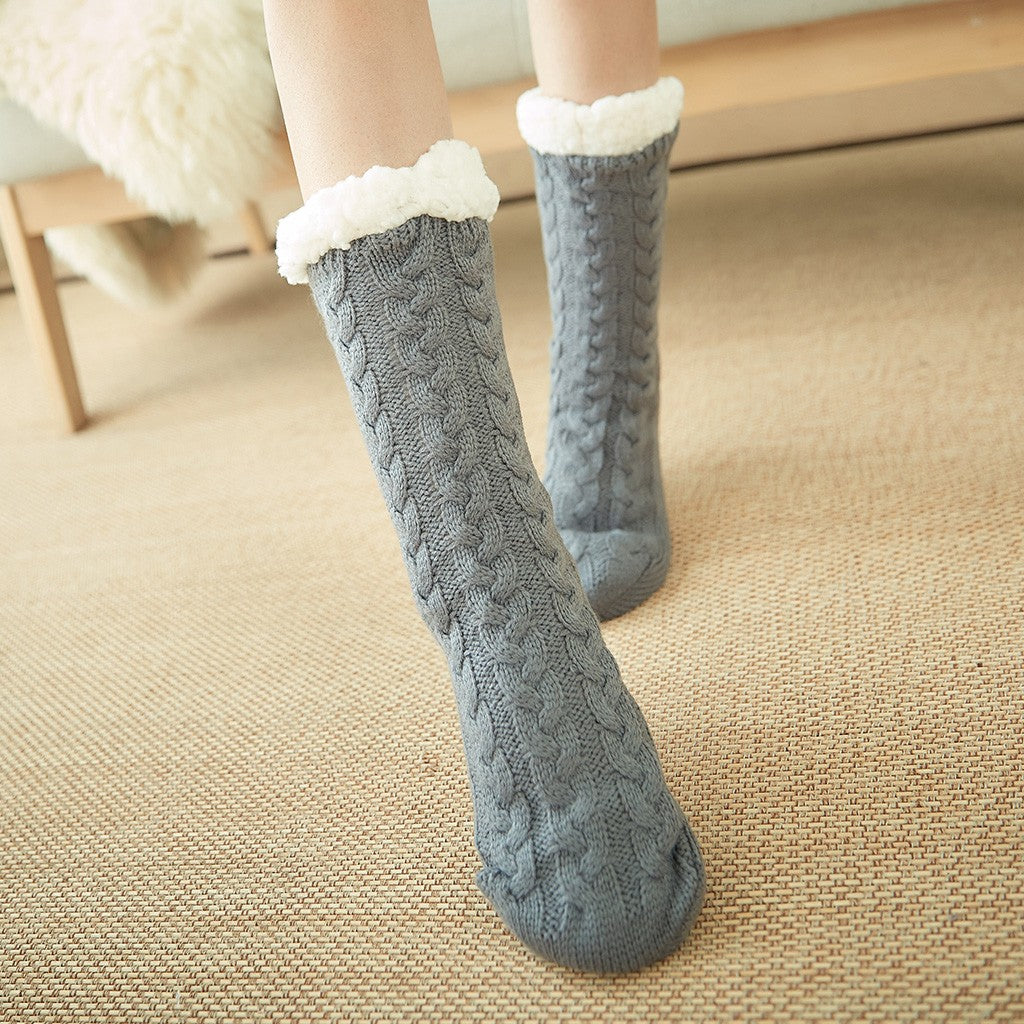 New Winter Velvet Warm Floor Socks