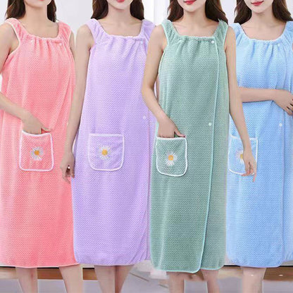 Quick Dry Absorb Water Wearable Bathrobes