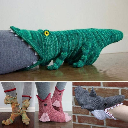 Knit Crocodile Socks