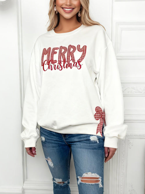Women's Christmas Bow Sweatshirt