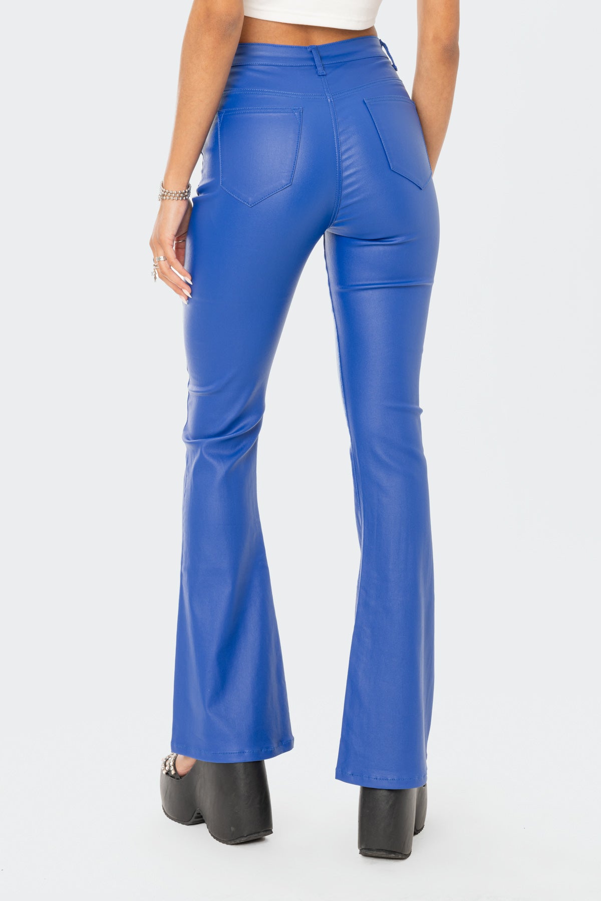 Faux Leather Flare Pants