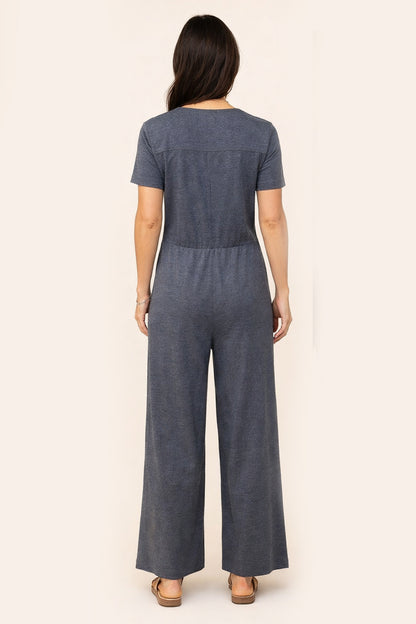 Women's Contrast Color Cozy Jumpsuit