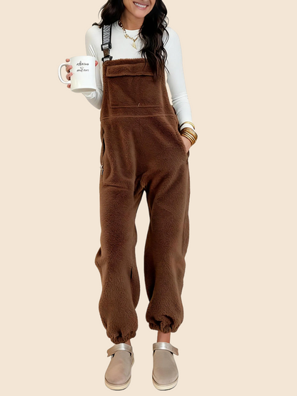 Women's Fleece Winter Casual Jumpsuit
