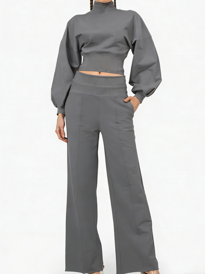 Women's Turtleneck Casual Two-Piece Set