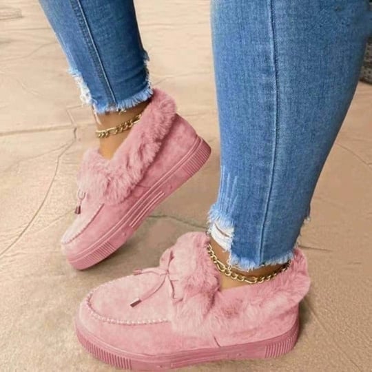 Women's Round Toe Fleece Thick Warm Cotton Shoes