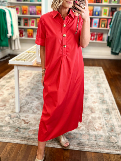 Women's Casual Chic Relaxed Shirt Dress