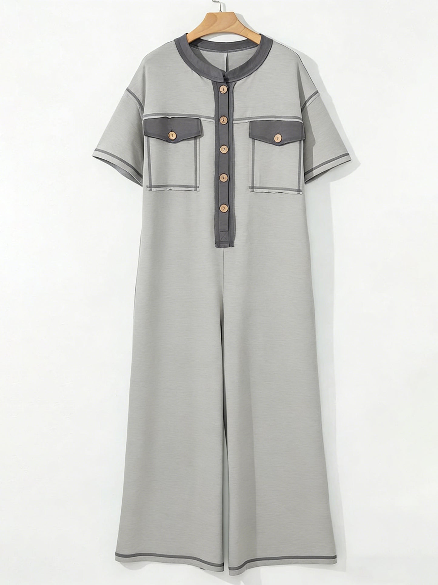 Women's Contrast Color Cozy Jumpsuit
