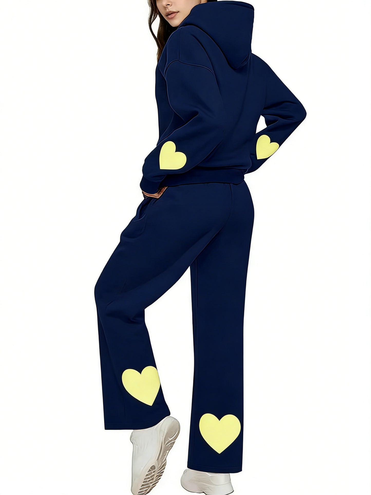 Women's Heart Patch Hoodie Set