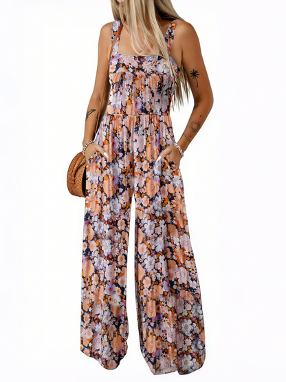 Women's Boho Floral Jumpsuit
