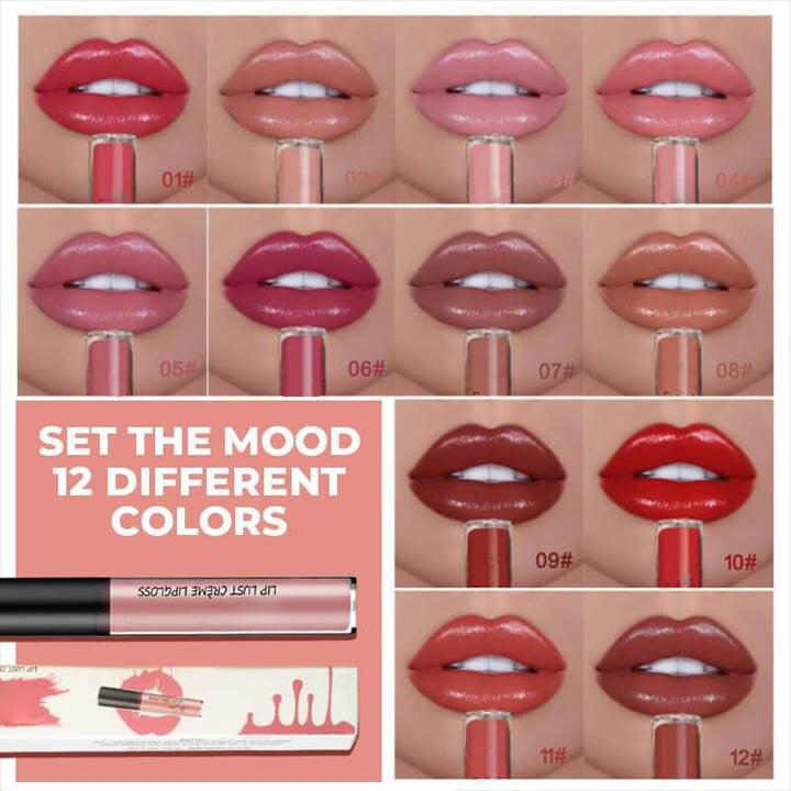 12 Color Cream Texture Waterproof Lipstick