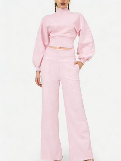 Women's Turtleneck Casual Two-Piece Set