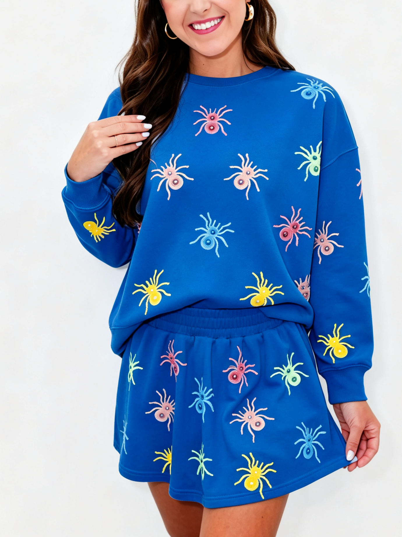 Women's Colorful Spider Matching Outfit