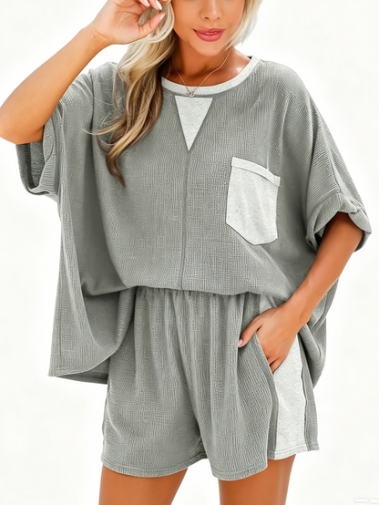 Women’s Relaxed Fit Waffle Two-Piece Outfit