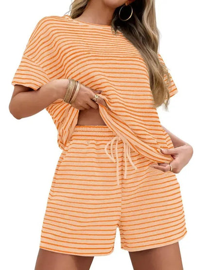 Women's Matching Stripe Loungewear Set