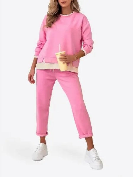 Women's Fake Two‑Piece Sweatshirt Set