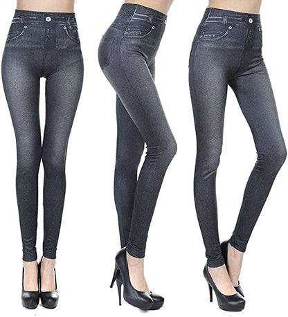 Thermal Fleece Denim Jeggings