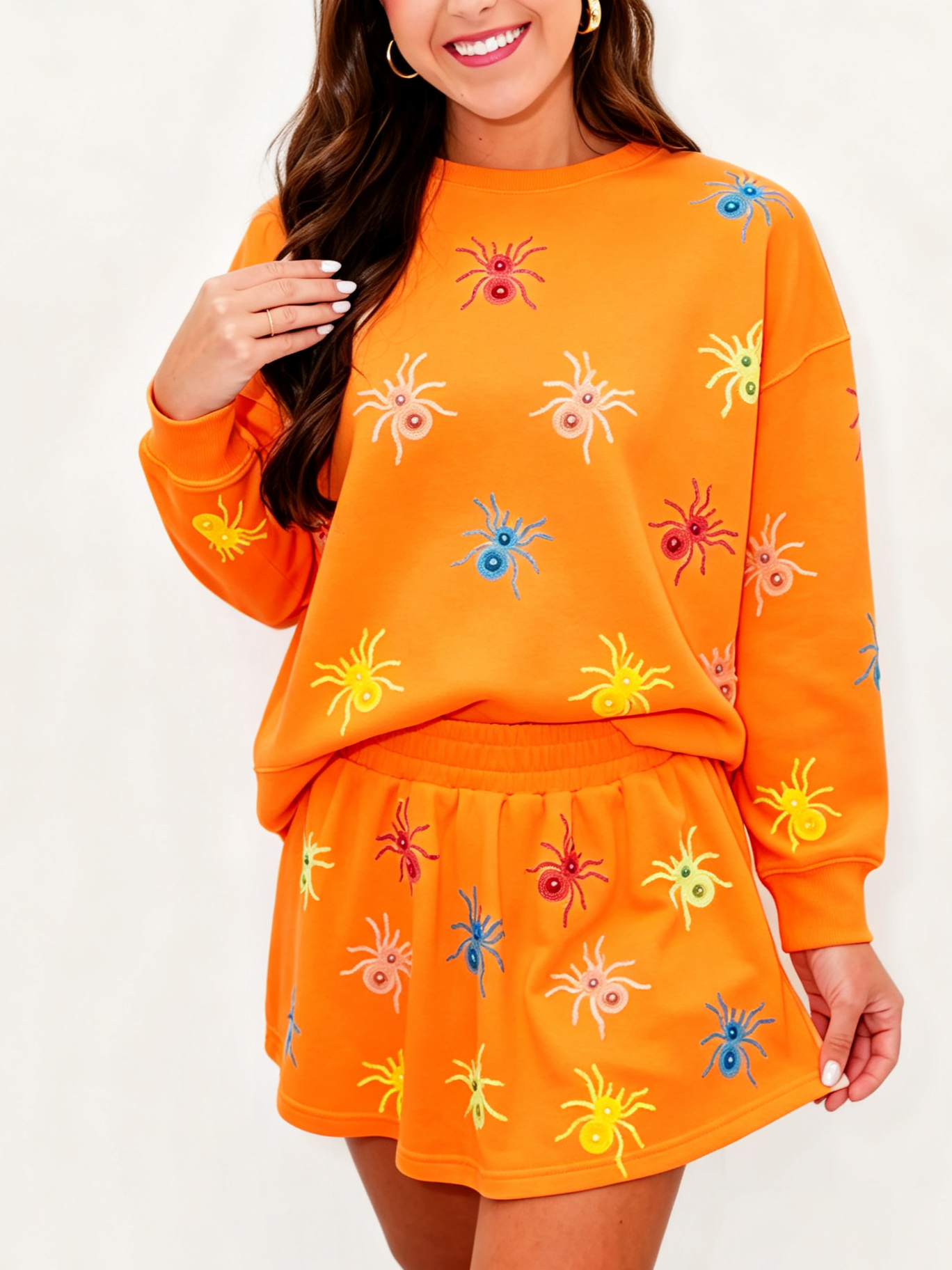 Women's Colorful Spider Matching Outfit