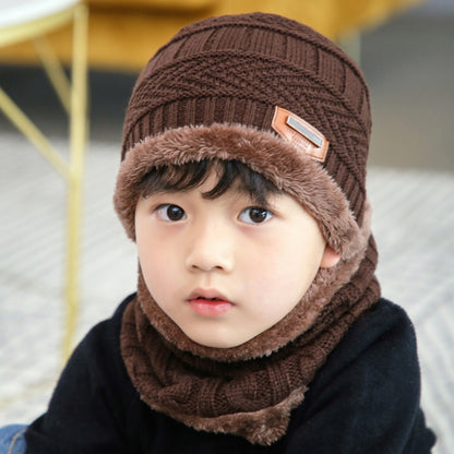 Winter Knitted Beanie Hat Scarf Set