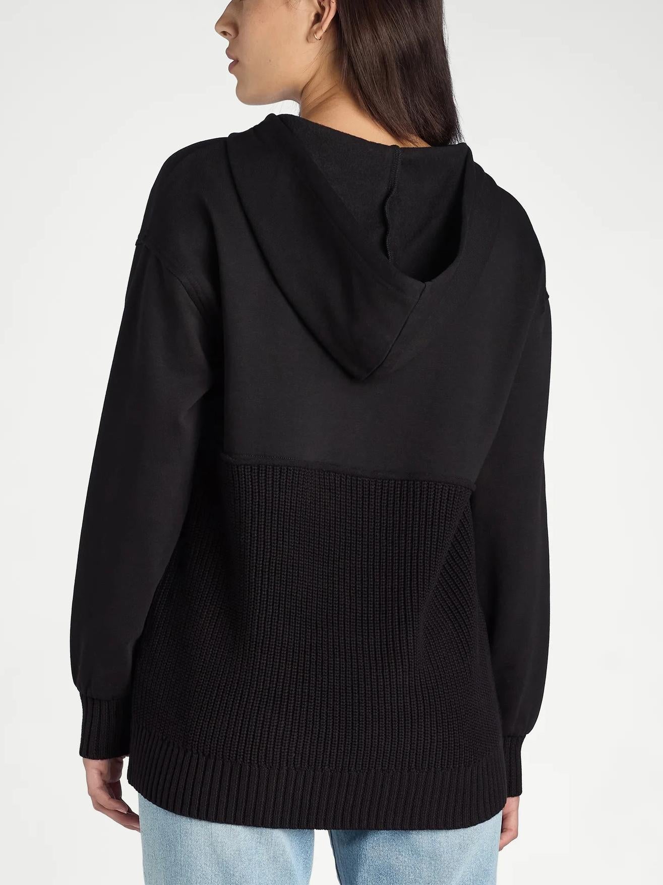 Women's Casual Mix Media Hoodie