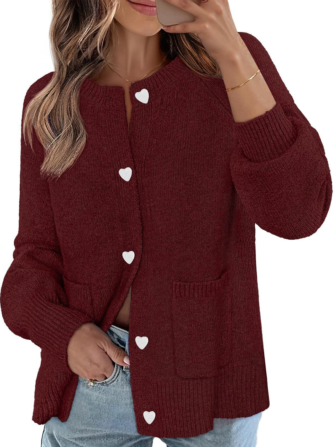 Women's Chunky Knit Button Up Cardigan Sweaters