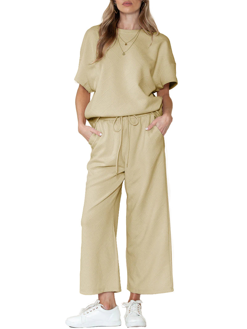 Women's Textured Luxury Lounge Set